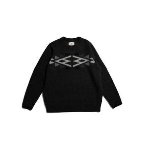 ALPS & METERS Charcoal Wool Ski Race Knit Sweater